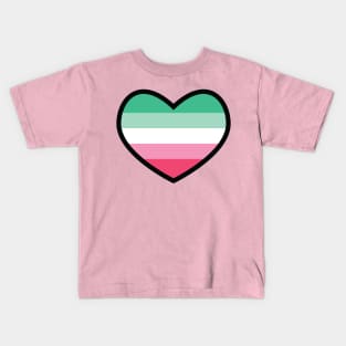 Abrosexual Flag Heart Kids T-Shirt